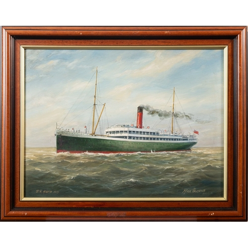 146 - Arthur Herbert Buckland (British, fl. 1893-1927) The liner Queen Mary on the Clyde Watercolour 31 x ... 