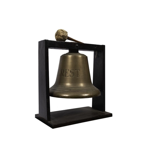 154 - The ship's bell from the Norwegian Motor Tanker 'Ferncrest': the 16 inch bell with square section su... 