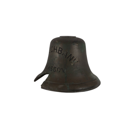 164 - A 12 inch ship's bell for the Bank Line Ltd Cargo ship 'Beechbank, Glasgow: stamped with yard number... 