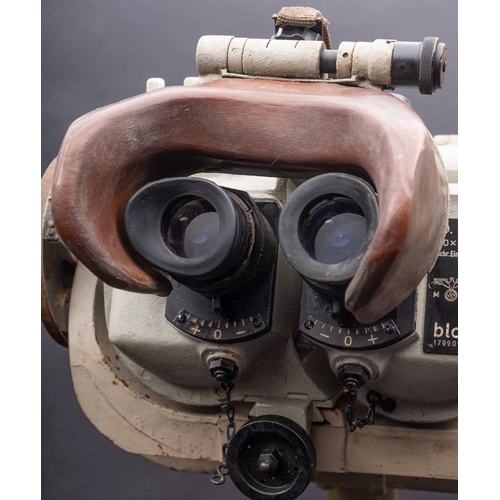 260 - A rare pair of WWII Kriegsmarine 10x 80 bridge binoculars, maker Carl Zeiss Military Division, the b... 