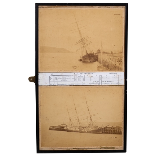 310 - A group of five late 19th/early 20th century photographs of sailing ships: comprising two of the SS ... 