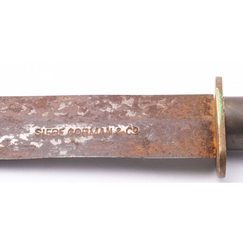 326 - A 20th Century diver's knife by Siebe Gorman & Co. The 8 inch steel blade stamped as per title, with... 