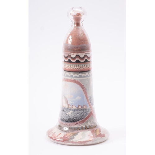 338 - An Alum Bay Sand bell souvenir, one side with a vignette of the needles, Isle of Wight, the other of... 