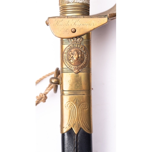 340 - A George V Royal Navy regulation pattern officer's sword, by J.Gieve & Sons, London, the single edge... 