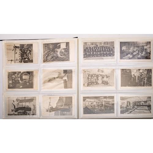 358 - A good collection of early 20th century Royal Navy and maritime postcards in three albums, comprisin... 