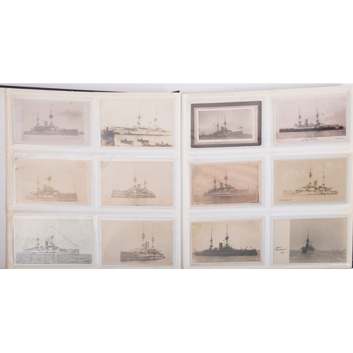 358 - A good collection of early 20th century Royal Navy and maritime postcards in three albums, comprisin... 