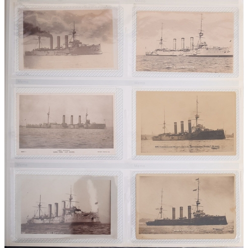 359 - A good collection of early 20th century Royal Navy and maritime postcards in three albums, comprisin... 