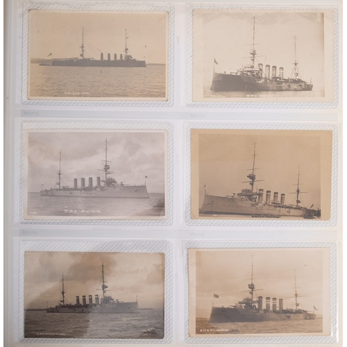 359 - A good collection of early 20th century Royal Navy and maritime postcards in three albums, comprisin... 