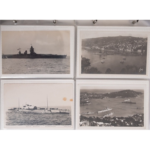 360 - A good collection of early 20th century Royal Navy and maritime postcards in three albums, comprisin... 