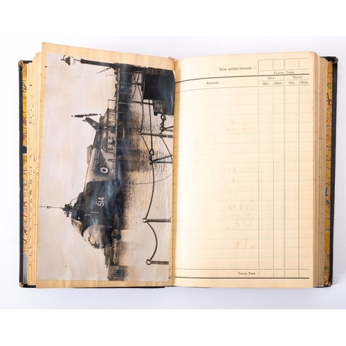 380 - A Royal Navy Flying logbook for PO M C Crumbie 848 Naval Air Squadron, dating from 22nd October 1964... 