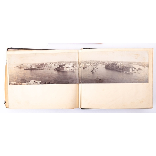 384 - The early 20th century midshipman's photograph album for R C Brown, circa 1907-1924, comprising phot... 