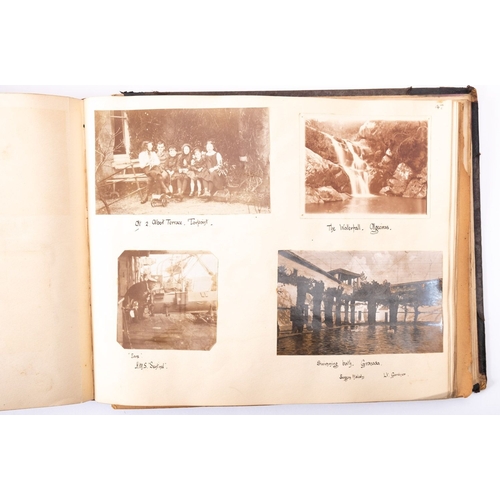 384 - The early 20th century midshipman's photograph album for R C Brown, circa 1907-1924, comprising phot... 