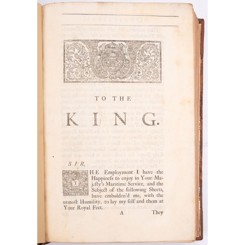 442 - BURCHETT, Josiah. A Complete History of The Most Remarkable Transactions at Sea. in 5 books. London,... 