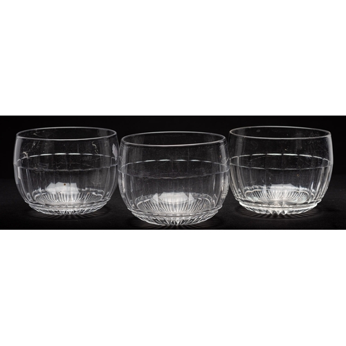 15 - A group of eight glass finger bowls [5 and 3] and a set of five cut-glass ice plates late 19th/early... 