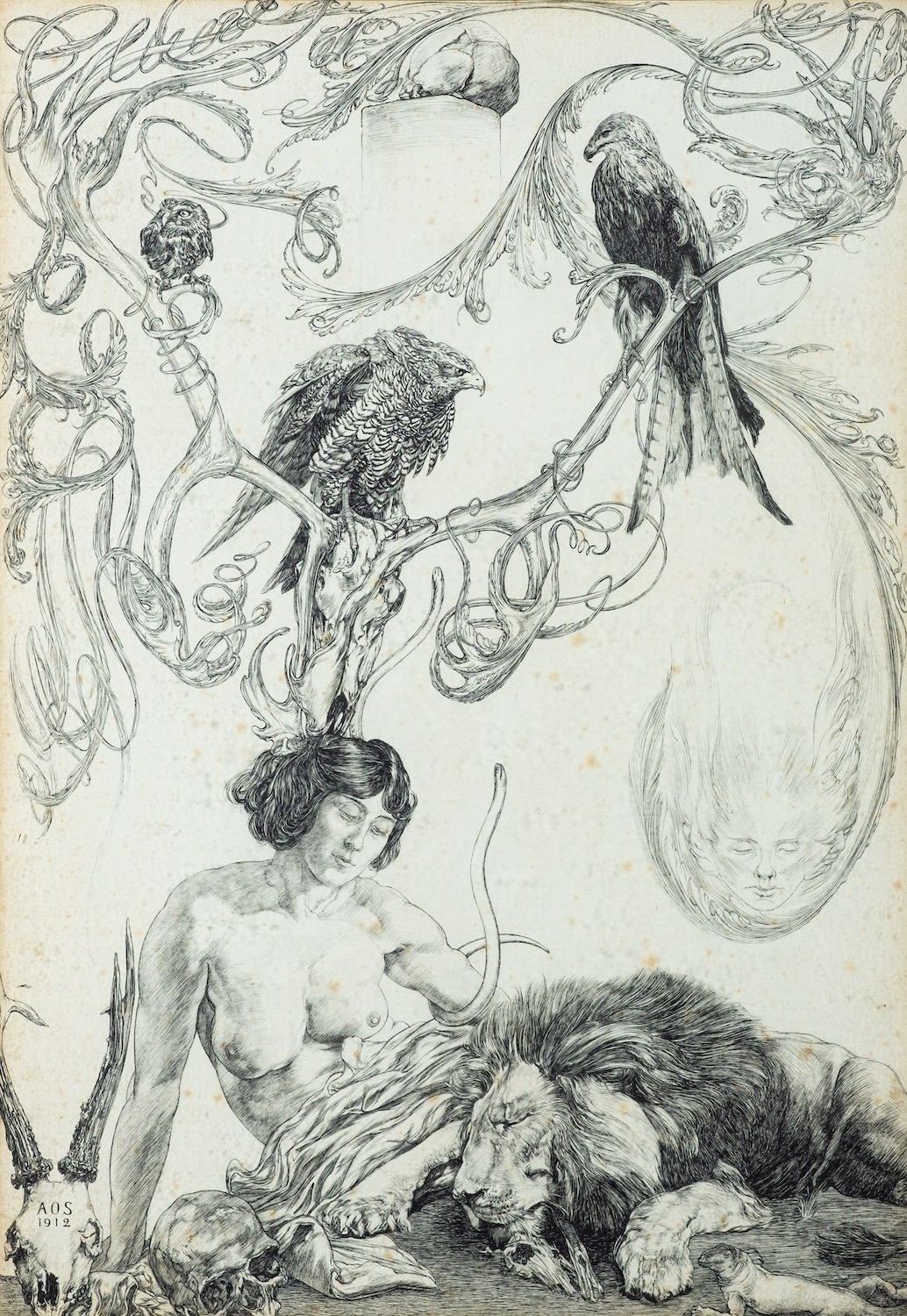 Austin Osman Spare (British, 1886-1956) - ''The Dwellers at