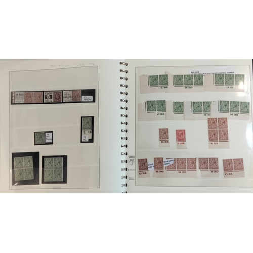 666 - GB collection in boxed Linder album mint and used from 1840 1d Blacks x 5, surface printed, Kings, c... 