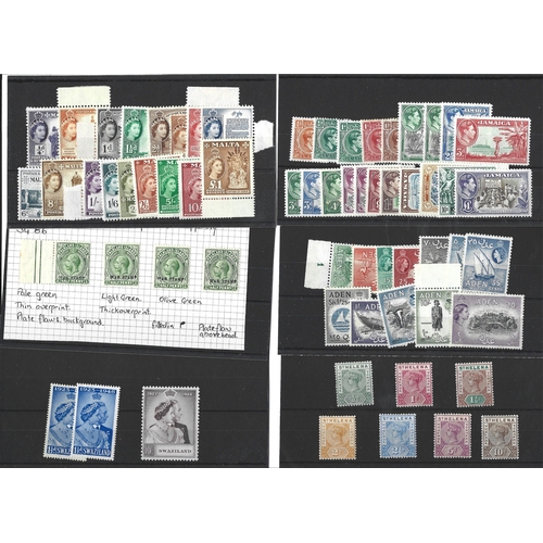 669 - British Commonwealth stamps on 200 stock cards including High Values
