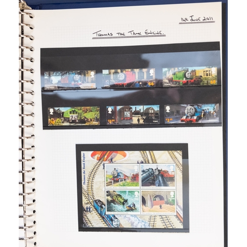 677 - A collection of stamps - 12 albums in a clear plastic box, mostly first day covers & blocks dating f... 