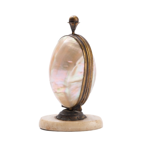 232 - A mother-of-pearl and gilt metal mounted etui stand, probably Palais Royale make, early 19th century... 