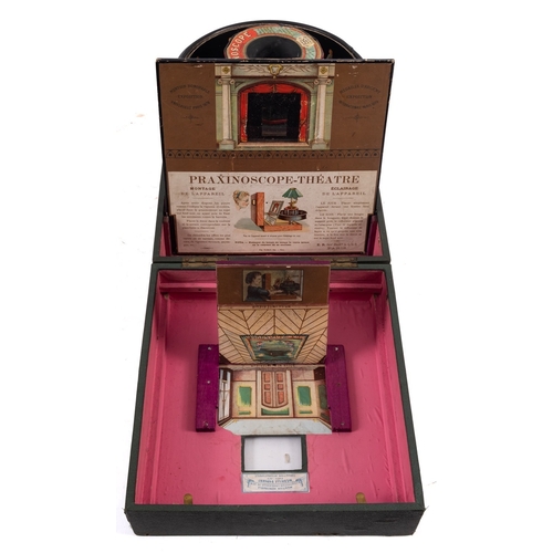 375 - The Praxinoscope-Theatre New Optical Toy, contained in original box, 24.5cm x 26.5cm x 13cm.  Proven... 