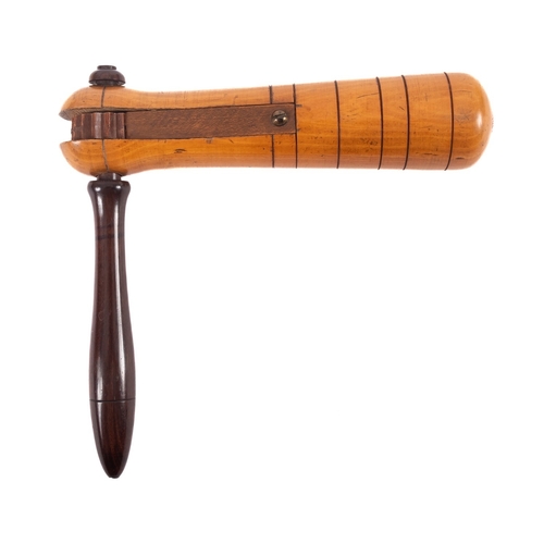 394 - A 19th Century/Early 20th Century treen bird scarer, of rattle type.  Provenance:  The Christopher H... 