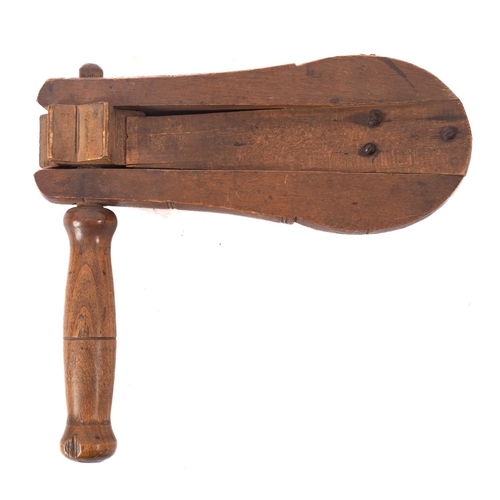 406 - A late Victorian/Edwardian wood rattle, possibly for use as a bird scarer.  Provenance:  The Christo... 