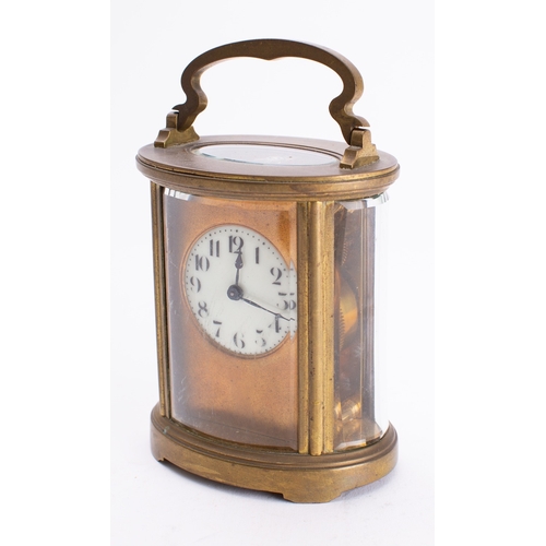 441 - Duverdry & Bloquel, France a brass carriage clock the eight-day duration timepiece movement having a... 