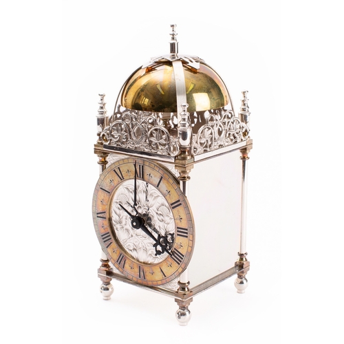 445 - Charles Frodsham, London, a modern silver lantern clock-style carriage clock the eight-day duration ... 