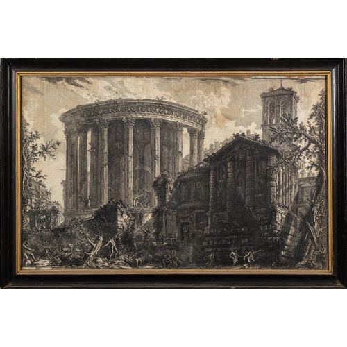 564 - Giovanni Battista Piranesi (Italian, 1720-1778) - Veduta del Tempio della Sibilla in Tivoli - Etchin... 