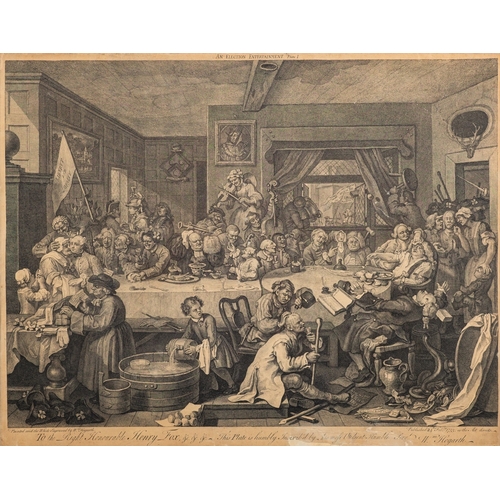 569 - William Hogarth (British, 1697-1764) - Election Series - Plate I: An Election Entertainment - Plate ... 