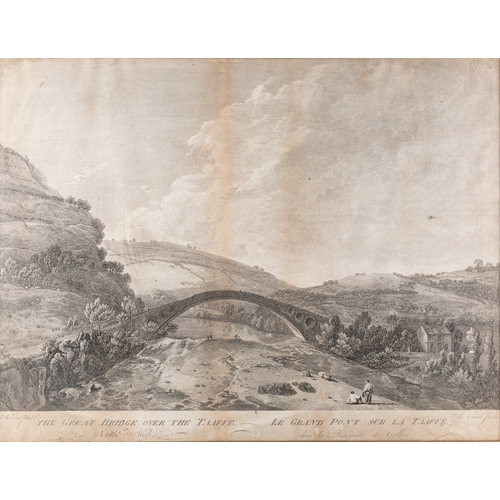 574 - Three prints including Francis Jukes (British, 1745-1812) after E. Dayes - View of Montmouth - Colou... 