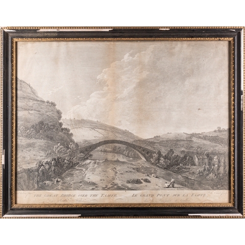 574 - Three prints including Francis Jukes (British, 1745-1812) after E. Dayes - View of Montmouth - Colou... 