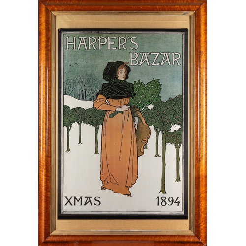 577 - Louis John Rhead (American, 1857-1926) - Harper's Bazaar poster 'XMAS 1894' - 93 x 63cm - 119 x 81cm... 