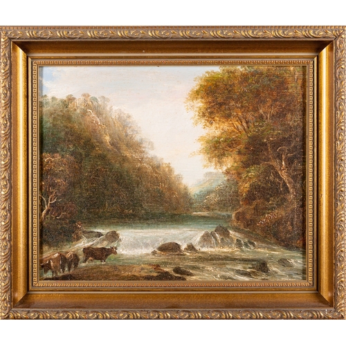 617 - British School, 19th Century - 'On the Tavy' - Oil on panel - 21.5 x 27cm - 30.5 x 35.5cm