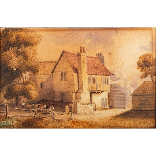 621 - British School, 19th Century - 'West end Hampsted' and 'An old farm at Kentish Town' - Two watercolo... 