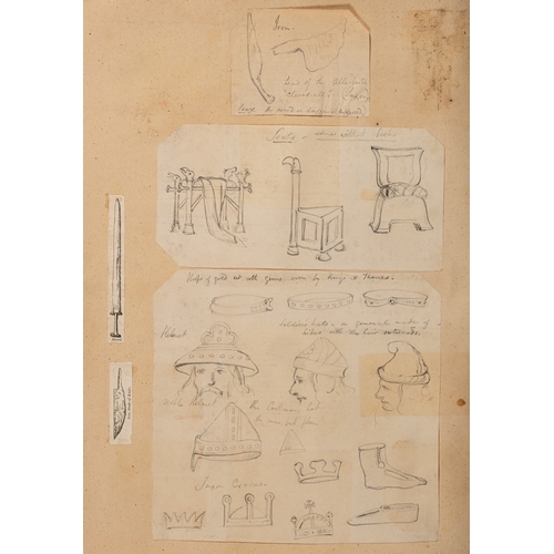 639 - Attributed to William Bell Scott (Scottish, 1811-1890) - 'A Collection of Sketches, Drawings and Pri... 