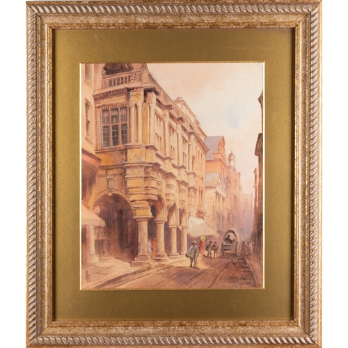 640 - British School, early 20th Century - Guildhall, Exeter - Pencil and watercolour on paper - 36 x 29.5... 