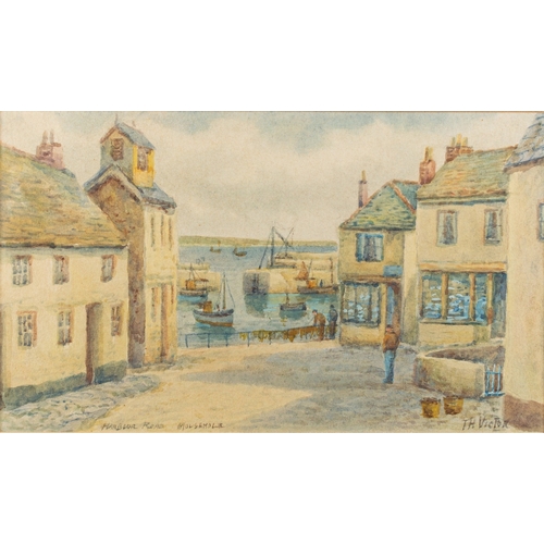 641 - Thomas Herbert Victor (British, 1894-1980) - Views in Mousehole, Cornwall - Four watercolours - Each... 