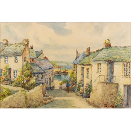 641 - Thomas Herbert Victor (British, 1894-1980) - Views in Mousehole, Cornwall - Four watercolours - Each... 