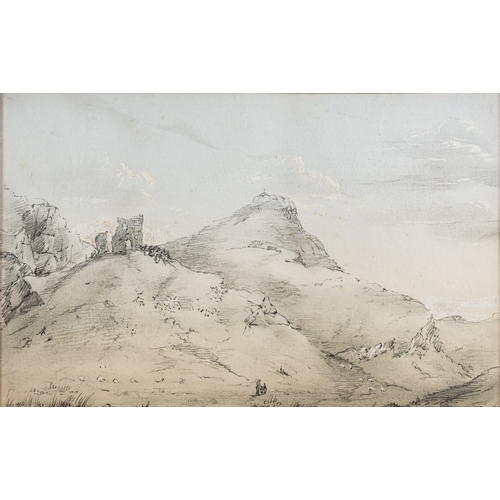 647 - British School, 19th Century - A Coastal scene and two landscapes - Three pencil and colour wash - E... 