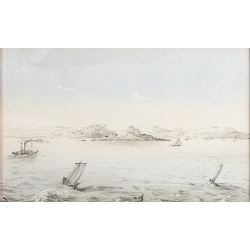 647 - British School, 19th Century - A Coastal scene and two landscapes - Three pencil and colour wash - E... 