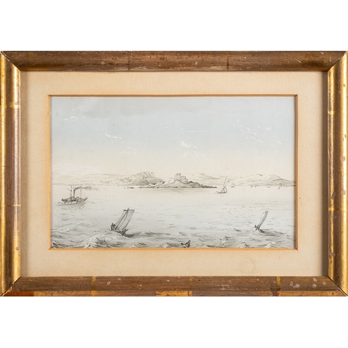 647 - British School, 19th Century - A Coastal scene and two landscapes - Three pencil and colour wash - E... 