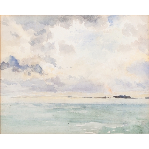 648 - A group of seascapes including Sydney Goodwin (British, 1867-1944) - Cloud study above calm seas - W... 