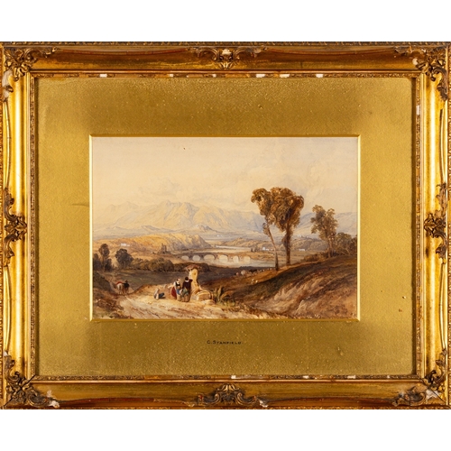 650 - Attributed to William Clarkson Stanfield, RA RBA (British, 1793-1867) - View of Monte Molle on the T... 