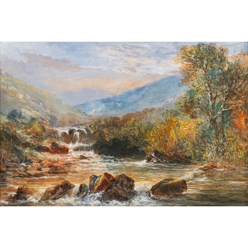 655 - William Widgery (British, 1822-1893) - Upper Reaches of the Dart - Watercolour - 29 x 43cm - 47.5 x ... 