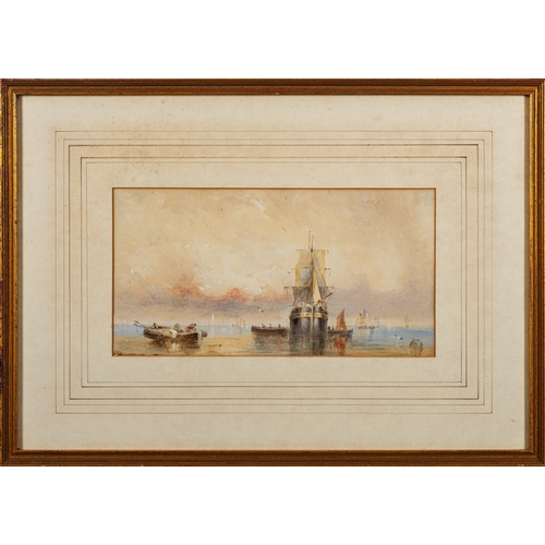 691 - Two maritime pictures including: attributed to James Duffield Harding (British, 1797-1863) - Shippin... 