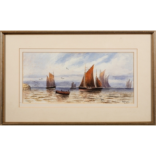 691 - Two maritime pictures including: attributed to James Duffield Harding (British, 1797-1863) - Shippin... 