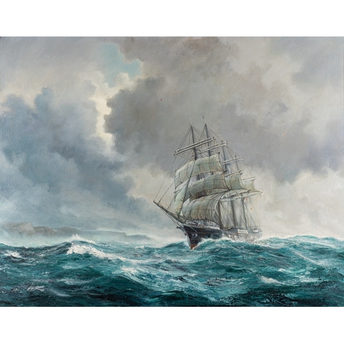 703 - Kenneth Carter  (British, 20th Century) - The Law Hill under sail - Oil on canvas - 70 x 90cm - 84 x... 