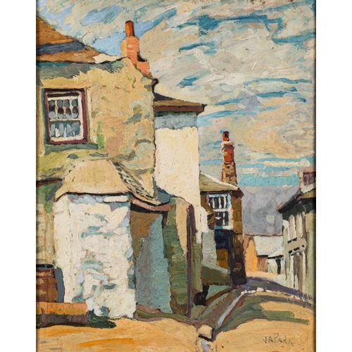 717 - John Anthony Park (British, 1880-1962) - A street in St. Ives - Oil on board - 49.5 x 39.5cm - Signe... 