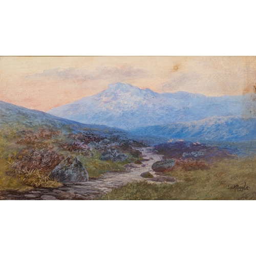 724 - Frederick John Widgery (British,1861-1942) - Dartmoor - Gouache - 27.5 x 44cm - Signed lower left - ... 